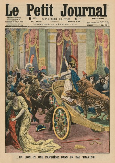Prinses Radziwill op een verkleedbal in Rome, voorpagina illustratie uit 